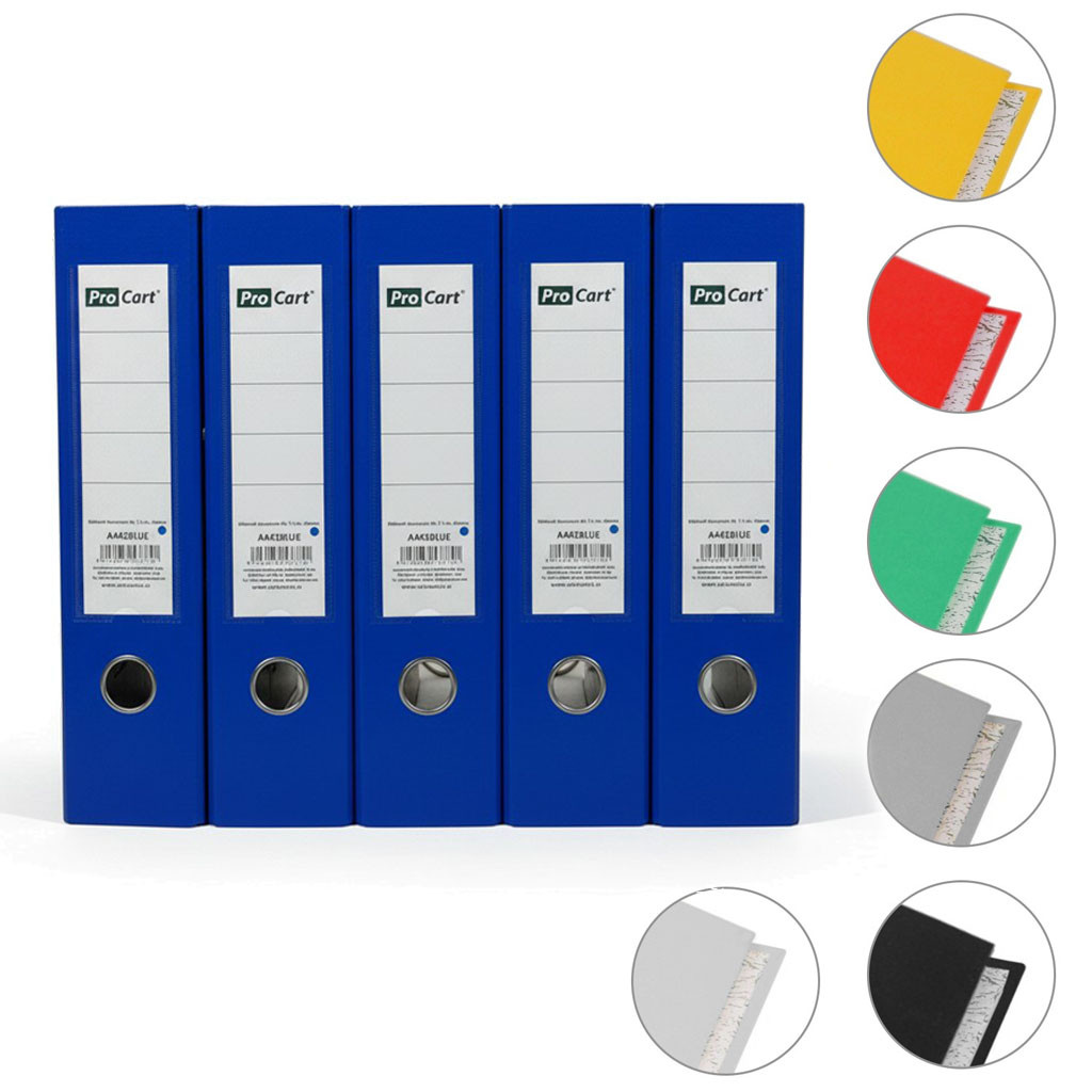 Biblioraft arhivare documente, A4, cotor 7.5 cm, pachet 5 bucati Verde - imagine 20